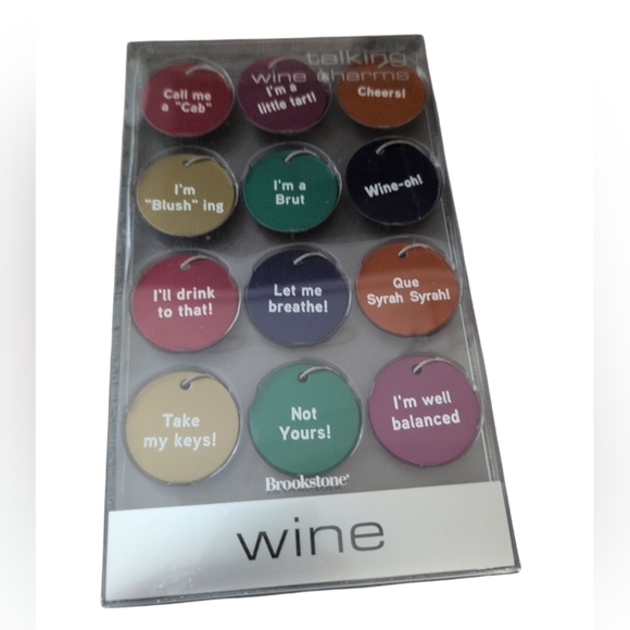 Brookstone Other - Brookstone quoted Wine Charms Set